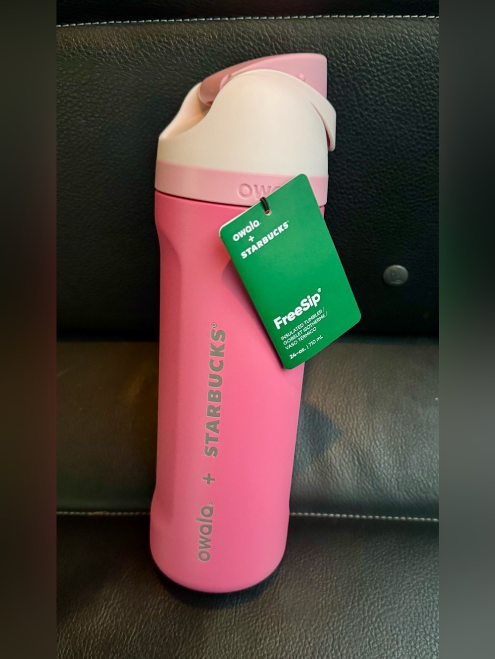 Starbucks Owala PINK FreeSip 24 oz Stainless Steel Insulated Tumbler w/ Straw